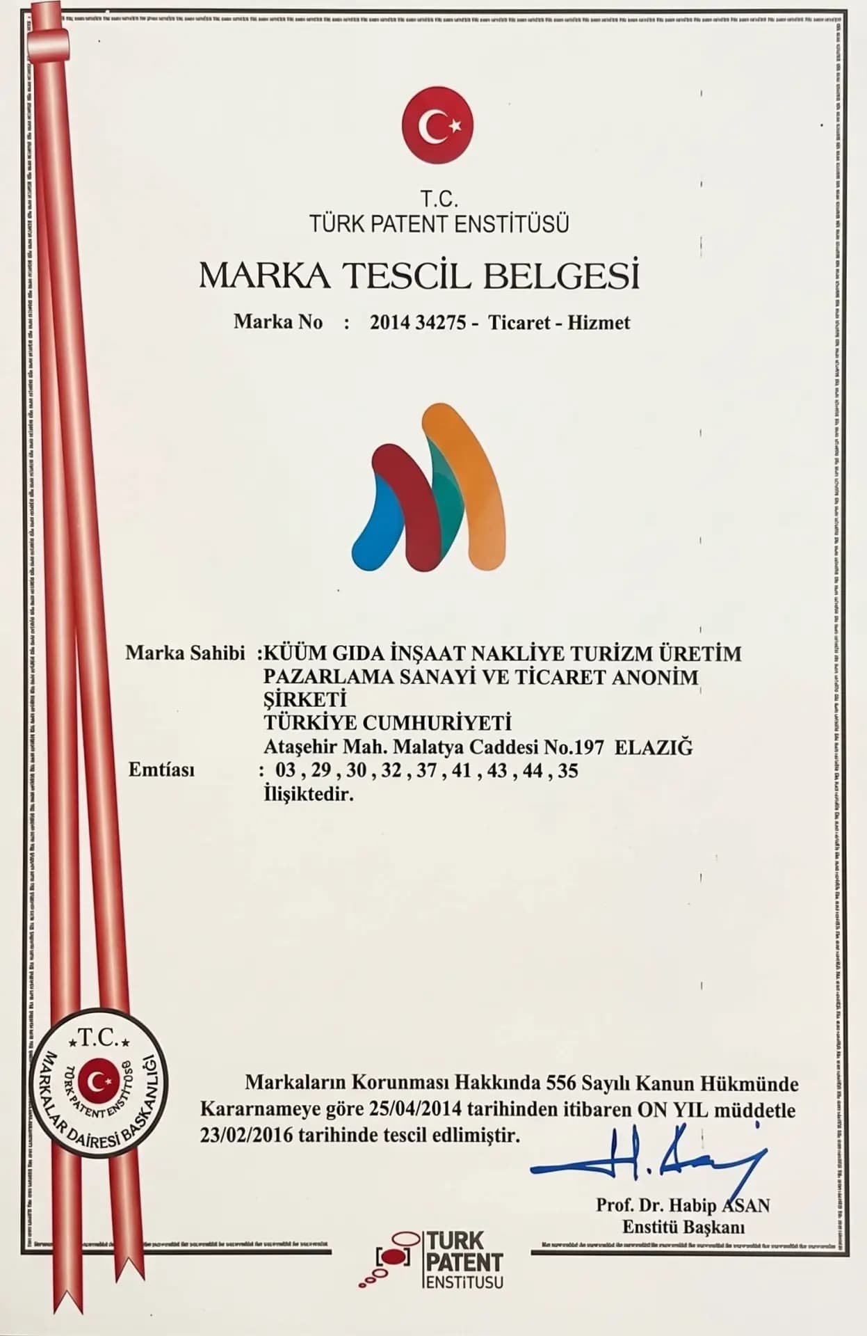 Marka Tescil Belgesi (Sembol)